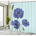 thumbnail image 4 of Ambesonne Floral Shower Curtain, Poppy Flowers Buds Pastoral, 69"Wx84"L, Dark Violet, 4 of 4