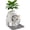 White, variant on Hidden Litter Box, Stainless Steel Litter Box with Faux Plant Decor, Litter Box Enclosure with Clear Front Door, Includes Scoop & Litter Mat, Odor Control, Easy to Clean (Black)