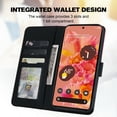 thumbnail image 4 of Cute Cartoon Wallet Phone Case for Google Pixel 6 with Card Holder Soft PU Leather Kickstand Cover for Men and Women Magnetic Shockproof Protective with Lanyard for Google Pixel 6, Black, 4 of 9