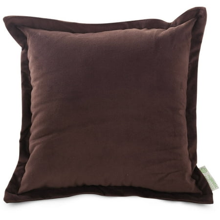 Majestic Home Goods Chocolate Velvet Extra Large Decorative Pillow, 24