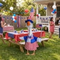 thumbnail image 4 of Patriotic Decor​ Porch Goose Clothes Uncle Sam Costume Flag Patterned Dresses Garden Yard Statues Outdoor Independence Day Celebration, 4 of 9