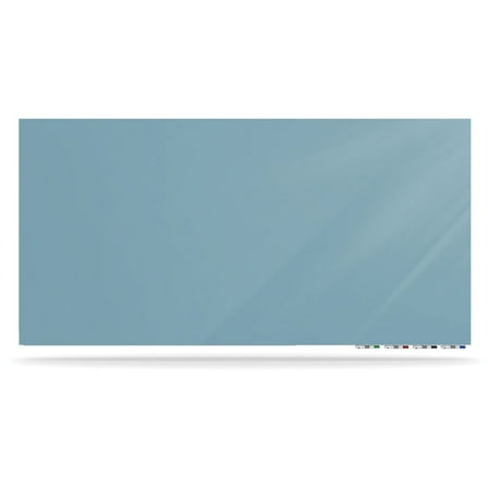 Ghent Aria Low Profile Magnetic Dry-Erase Whiteboard, Glass, 36" x 60", Denim