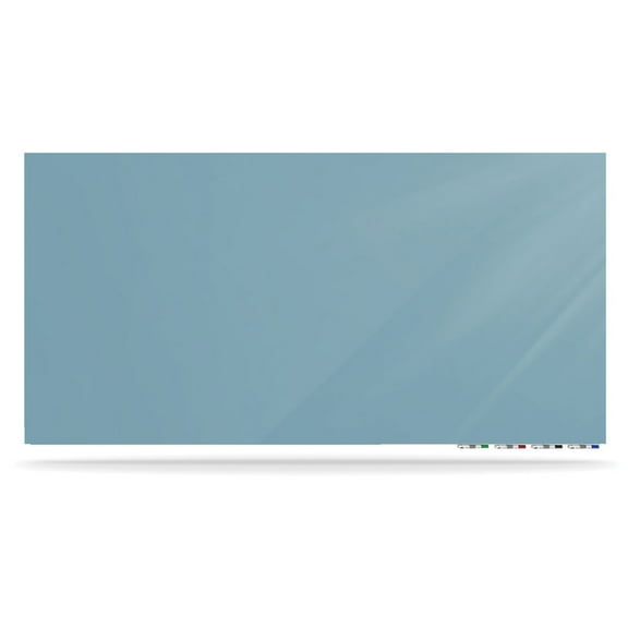 Ghent Aria Low Profile Magnetic Dry-Erase Whiteboard, Glass, 36" x 60", Denim