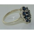 thumbnail image 4 of LBG British Made 14k White Gold Natural Sapphire Womens Statement Ring - 33 size options - Size 10.75, 4 of 6