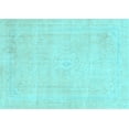 thumbnail image 1 of Ahgly Company Machine Washable Indoor Rectangle Abstract Light Blue Modern Area Rugs, 7' x 9', 1 of 4
