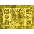 thumbnail image 1 of Ahgly Company Machine Washable Indoor Rectangle Abstract Yellow Modern Area Rugs, 5' x 7', 1 of 4