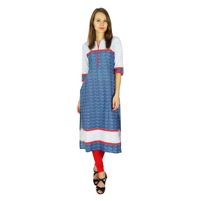 Phagun Kurta Bollywood Indienne de Designer pour Femmes Kurti Ethnique Tunique en Coton Robe