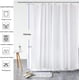 thumbnail image 3 of Cortina de Baño para Ducha, Tela Impermeable y Antimoho, con Ojales de Metal y 12 Ganchos, Tejido de Poliéster Grueso, Lavable a Máquina, Apto para Hoteles y Casa, Blanco, 3 of 4