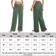 thumbnail image 3 of Pantalón cruzado de talle alto para mujer, cómodo pantalón palazzo, pantalón holgado, pantalones para correr, 3 of 6