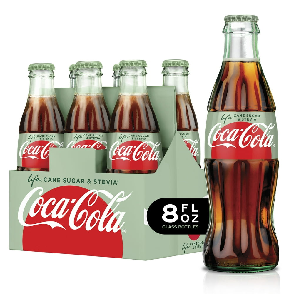 CocaCola Life Soda Soft Drink, 8 fl oz, 6 Pack