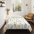 thumbnail image 4 of Yellow Spring Floral Large Tapestry for Bedroom Wall Hanging Tapestry,Flowers Botanical Elegant Pastoral Ceiling Backdrop Tapestries Poster Blanket Wall Decor for Teens Room Living Room 100" x 59", 4 of 8