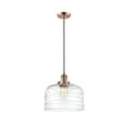 thumbnail image 3 of 201C-AC-G713-L Innovations Lighting Bell - 1 Light Cord Hung Mini Pendant In Industrial Style-8 Inches Tall and 12 Inches Wide-Antique Copper, 3 of 5