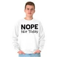 thumbnail image 5 of Nope Not Today Tomorrow Sarcastic Sweatshirt for Men or Women Brisco Brands M, 5 of 6