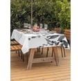 thumbnail image 2 of Outdoor Tablecloth with Umbrella Hole and Zipper, Grey Eucalyptus Rectangle Table Cloth 60x84 Inch Waterproof Tablecloth, Watercolor Spring Weeping Botanical Picnic Table Cover for Patio Camping, 2 of 7