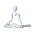 thumbnail image 2 of SPOORYYO White Plastic Thinker Figure Statue, Cute Abstract Room Decor Art Ornament for Living Room, 2 of 6