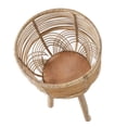 thumbnail image 3 of Benjara Contemporary Wicker Planters with Angled Wood Legs in Brown (Set of 2), 3 of 5