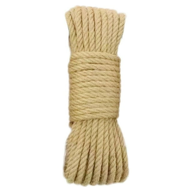 30M Diameter 12mm Hemp Rope Natural Thick Jute Hemp Rope Strong String Craft Twine for DIY Arts Crafts Christmas Gift Packing Floristry Bundling