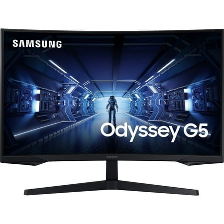 Samsung - Odyssey G5 32" LED Curved WQHD FreeSync Monitor with HDR (HDMI) - Black