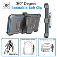 thumbnail image 6 of Shockproof Cases for Samsung Galaxy S23 FE, [Buit-in Screen Protector] Combo Holster Belt Clip [Heavy Duty] [Kickstand] Full-Body Rugged Holster Case -Blue, 6 of 8