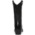 thumbnail image 2 of Steve Madden Laredo Black Leather Modern Western Cowboy Mid Calf Classic Boots (Black Leather, 7.5), 2 of 8
