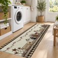 Black Brown Buffalo Check Hallway Washable Runner Rug 2x6 Rustic House ...