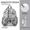 thumbnail image 5 of Paw Prints and Bones Backpack for School,Cute School Bag,Schoolbag with Adjustable Shoulder Straps & Padded Back,15.25"x11.5"x5.25", 5 of 6