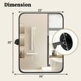 thumbnail image 3 of Costway 30 x 22 Inch Black Metal Framed Pivot Rectangle Wall-Mounted Mirror Black, 3 of 10
