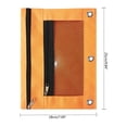 thumbnail image 3 of Stationery Bag 3-Rings Binder Pencil Pouch Double Layer Stationery Bag, 3 of 21