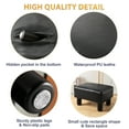 thumbnail image 5 of Dycanpo Small Rectangle Foot Stool Footrest Ottoman Stool with Faux Leather for Living Room, Black, 5 of 8