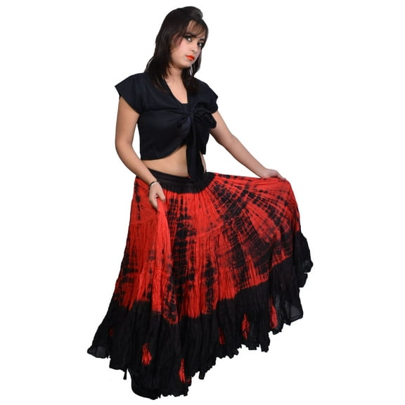 Wevez Plus Size 40 Inches Long Tribal Fusion 25 Yard Skirt (RTD)