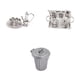 thumbnail image 1 of 17 Piezas 1:12 Casa de Miniatura Metal Plata Té Cafeteras Accesorio Bote de, 1 of 9