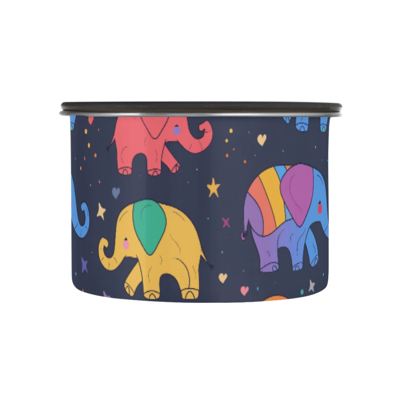 Elephant Cartoon Airtight Coffee Bean Canister 30oz Food Storage Containers with Lids For Gournd, Tea, Sugar, Flour, Rice, Cereal, Candy Cookie Jar