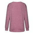 thumbnail image 5 of Holiday Time T-Shirts Femmes Drôle Xmas Graphique Col Rond Chandails en Molleton Léger Chandail Tops Tunique Décontractée Manches Longues Blouse 02-Rose TTTG, 5 of 5