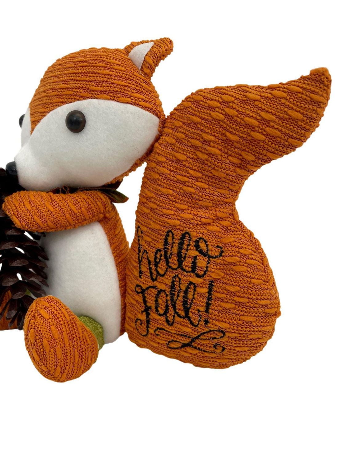 Way To Celebrate 9 Inch Fall Fox Holding Pinecone