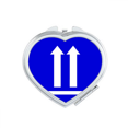 thumbnail image 1 of Upwards Blue Square Warning Mark Mirror Travel Magnification Portable Handheld Pocket Makeup, 1 of 3