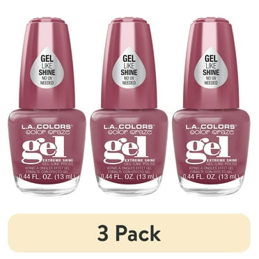 (3 pack) L.A. Colors Gel-like Nail Polish, Lingerie, 0.44 fl oz
