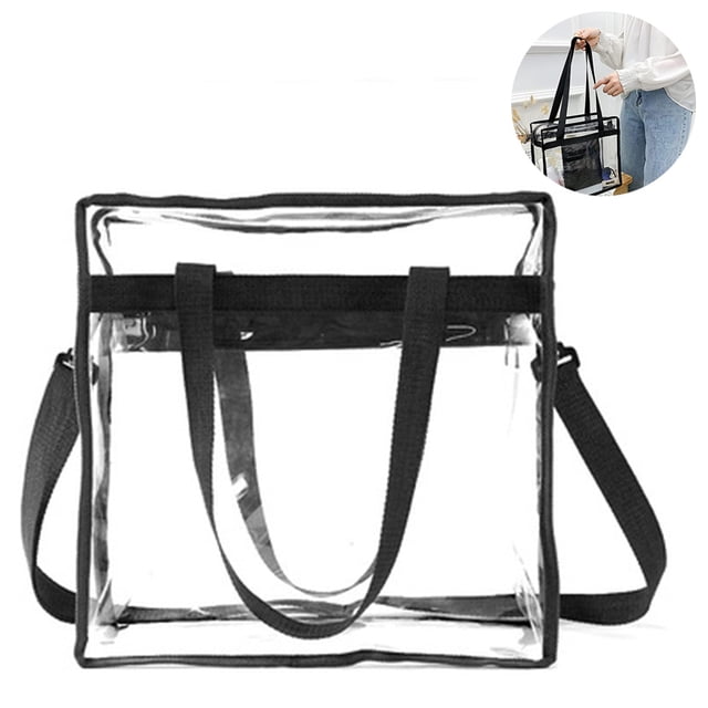 Bolsos transparentes Bolso de mano transparente aprobado por el estadio con cierre de cremallera Bolso bandolera tipo bandolera con correa ajustable Ormromra 222058-1