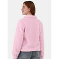 thumbnail image 3 of No Boundaries Half Zip Plush Pullover with Pockets, Women's and Women's Plus, 3 of 12
