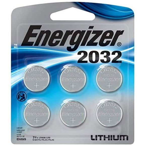 Energizer 2032 Lithium Coin Battery, 6 Pack (2 Pack)