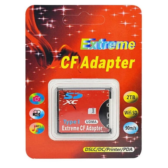 Micro SD SDHC to Compact Flash CF 1 Type I Card Adapter Converter GB 32 64GB 128