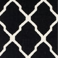 thumbnail image 5 of SAFAVIEH Dhurrie Tabitha Geometric Moroccan Wool Area Rug, Black/Ivory, 6' x 6' Square, 5 of 5