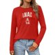 thumbnail image 1 of MHFRRA Camiseta de Manga Larga para Mujer con La Bandera del Día de Canadá y La Hoja de Arce Canadiense. Rojo, 1 of 3
