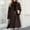 Brown, variant on Women's Luxury Long Fluffy Faux Fur Coats, Lapel Shaggy Furry Winter Jackets Long Sleeve Fuzzy Warm Outerwear