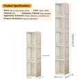 thumbnail image 5 of 5-Tier Slim Narrow Storage Cabinet - Clear Door Organizer for Small Spaces, Bathroom & Closet, 5 of 9