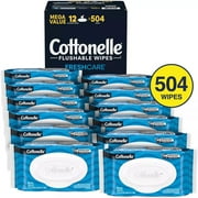 Flushable Cottonelle Wet Wipes 42 Wipes Per Pack (336 Total Wipes) 504 ct Cleaning Toilet Napkin Multicolor
