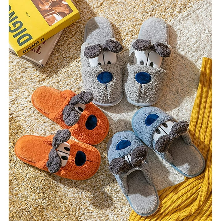 PIKADINGNIS Women Cute Slippers Cozy Dog Ears Bedroom Slide