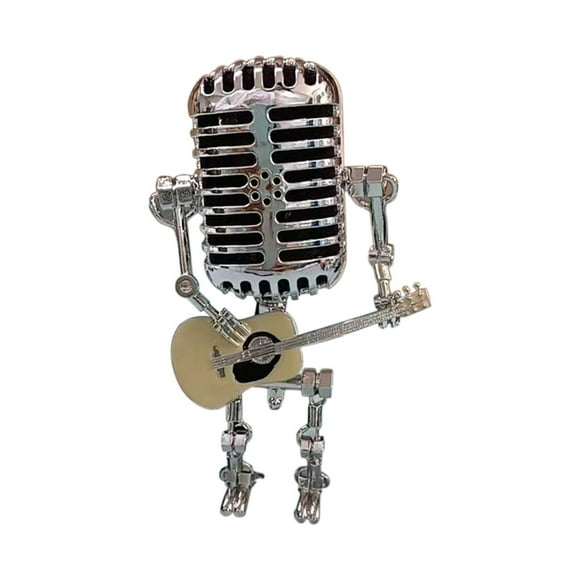 ABPWLY Vintage Microphone Robot Table Art Home Desktop Decoration Clearance Small Desk Lamp Canada Days Small Lamp Small Lamp