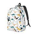 thumbnail image 2 of Balery Cute Whale Vintage Canvas Backpack for Men and Women - Large Capacity, Durable Travel Laptop Bag for School, Work, Hiking, and Outdoor Activities, 2 of 7