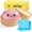 Dumpling C, variant on 3PCS Squishy Fidget Toys,Pink Dumplings&Blue Ice&Butter Squishy Toys,Squeeze Toys for Anxiety Relief for Classroom Prizes, Birthday Gifts Party Favors for Fans & Adults