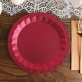 thumbnail image 4 of Balsa Circle 25 Burgundy Geometric Round 9" Metallic Disposable Dinner Paper Plates Tableware, 4 of 7